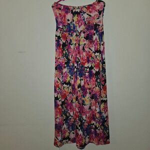 Leadingstar Floral Maxi Dress Strapless Casual Sundress Colorful Size xxl